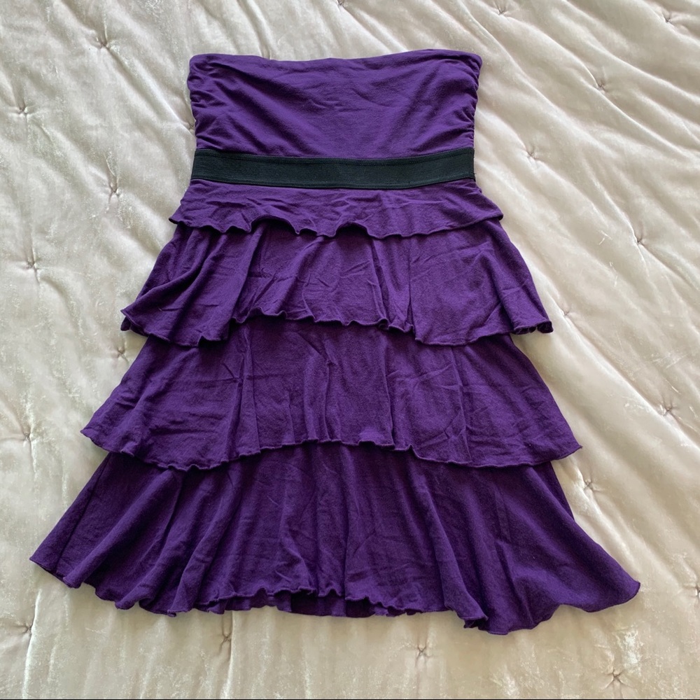 Purple Express Ruffle Dress